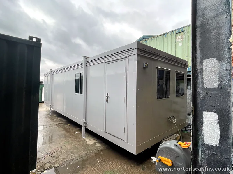 Fitted steel office unit ready in our Manchester yard