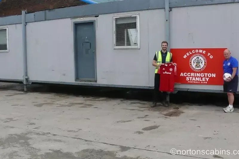 One of the Nortons team on site at a completed cabin installation
