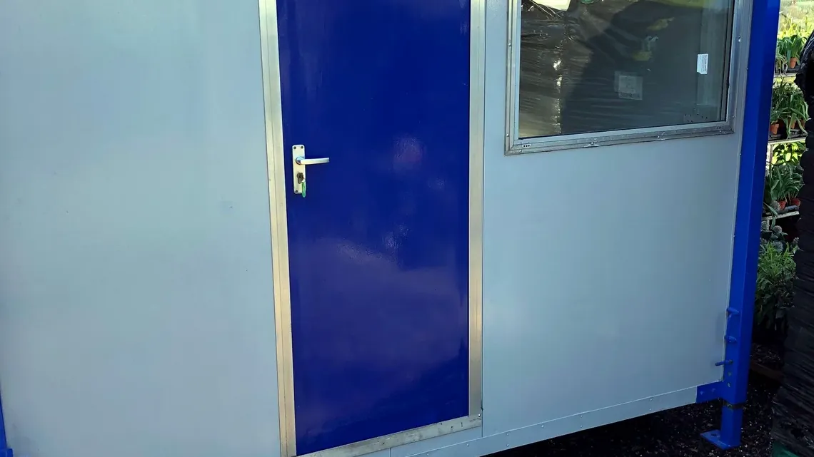Portable cabins for sale in the Nortons Manchester yard