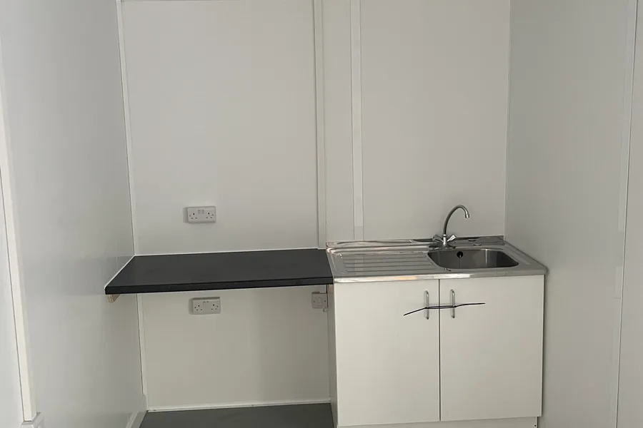 Kitchen cabin worktop and sink