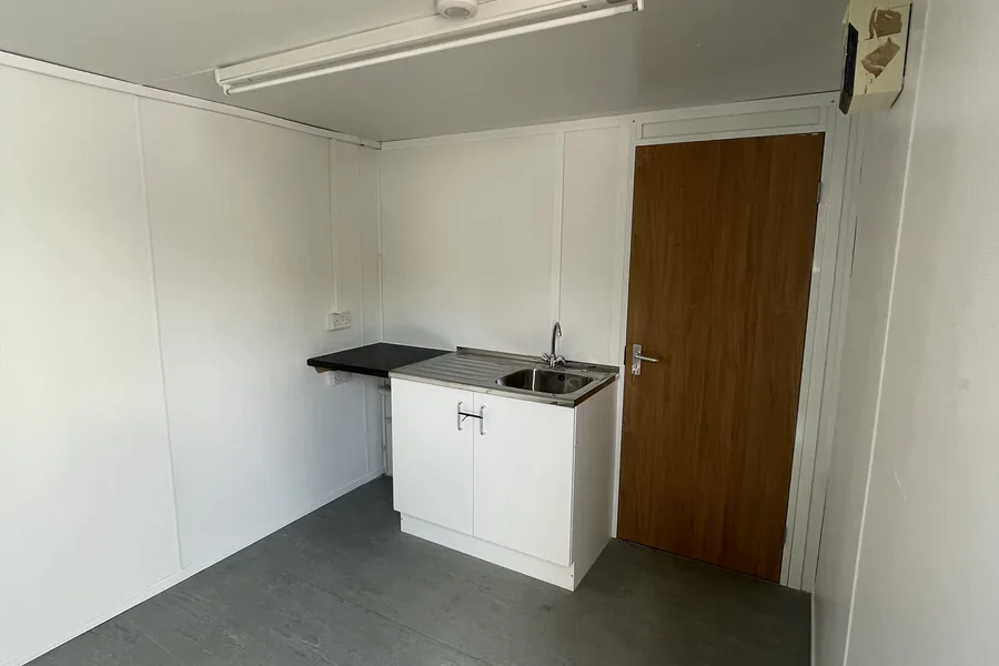 Compact kitchen cabin with sink