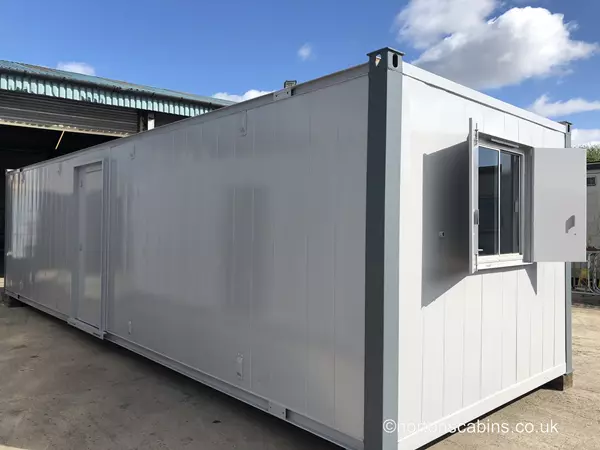 32ft x 10ft AV anti vandal cabin made to order with an open plan kitchen