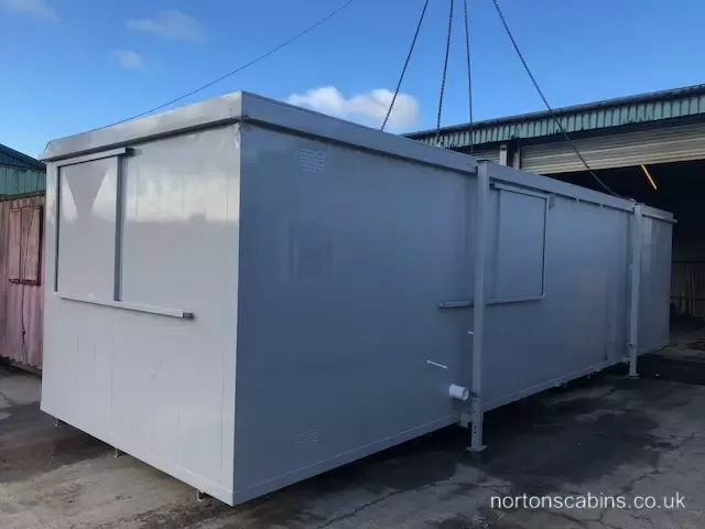 Refurbished Cabins 32x10ft steel anti vandal Office Ref Nor221