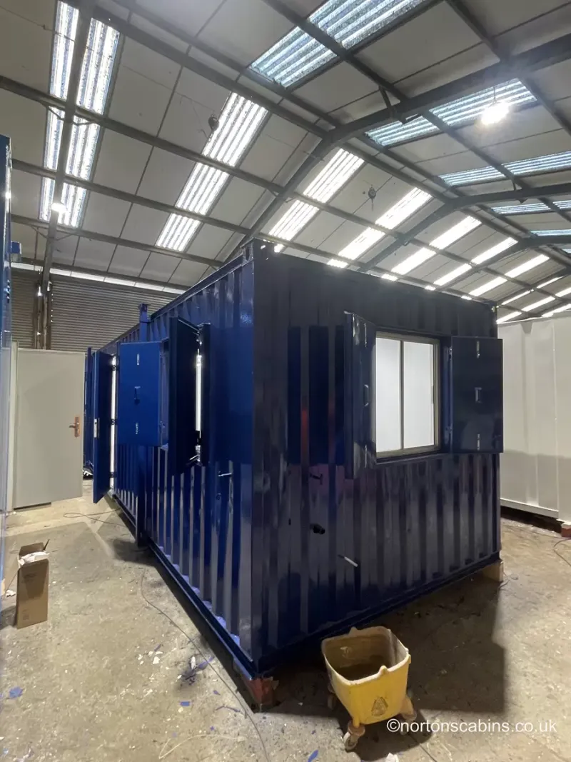 Refurbished Cabins 32ftx10ft open plan canteen Ref Nor286